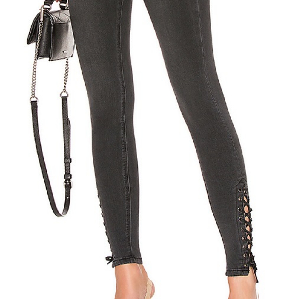 By the way gray lace up skinny jeans 29 NWT